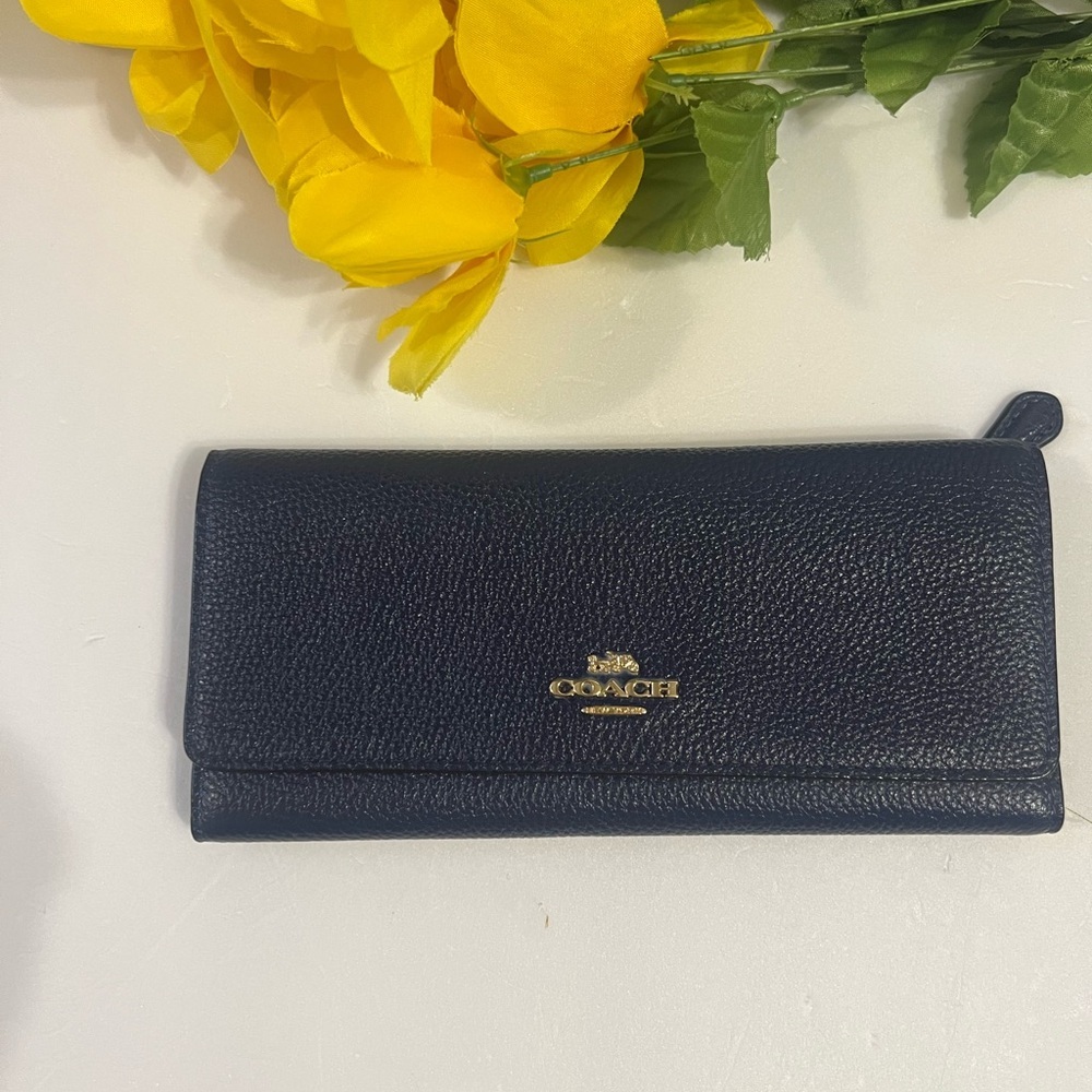 Coach Black Key Card Holder Leather Accessory - Picture 11 of 11